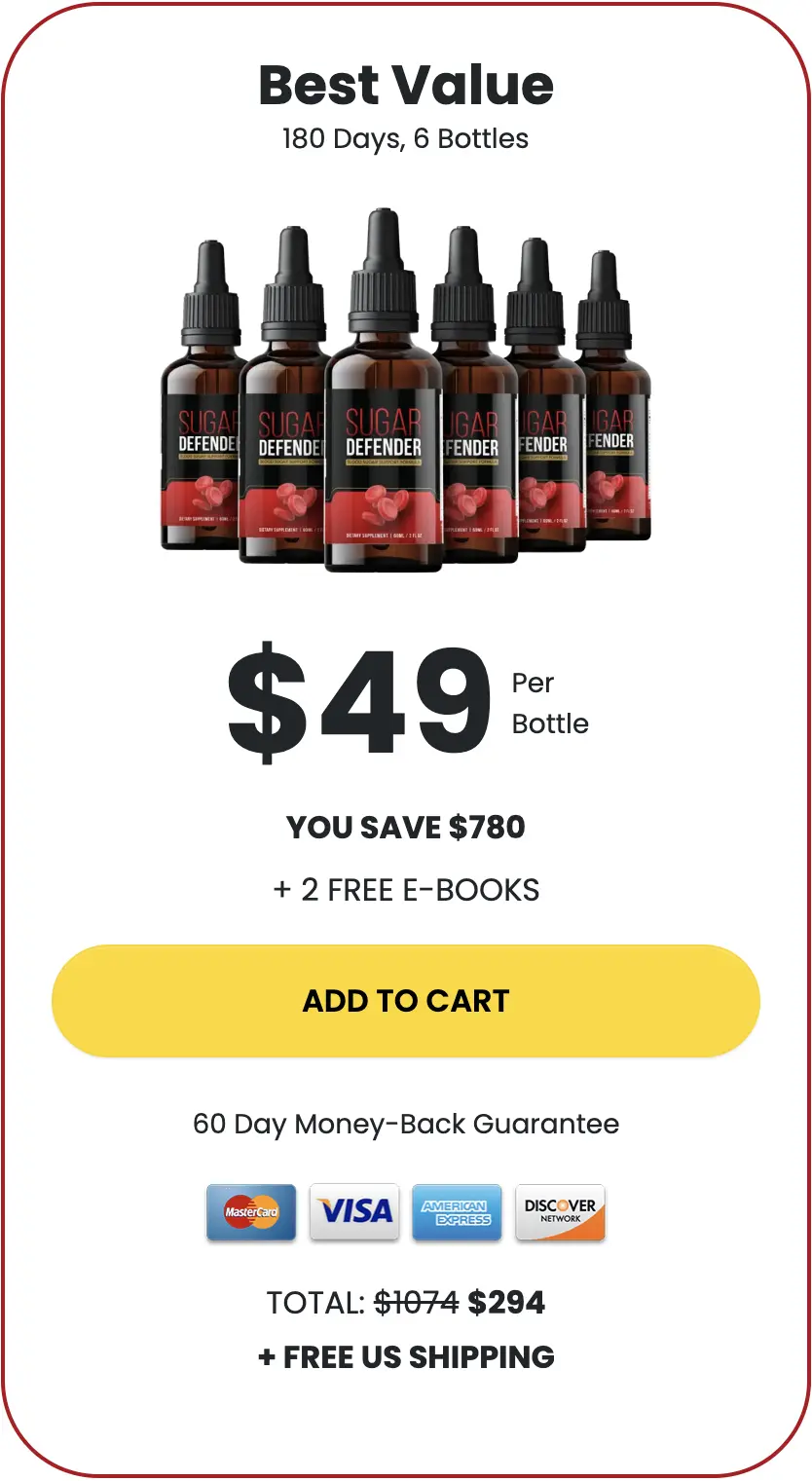 Sugar Defender sugar defender 6 bottles